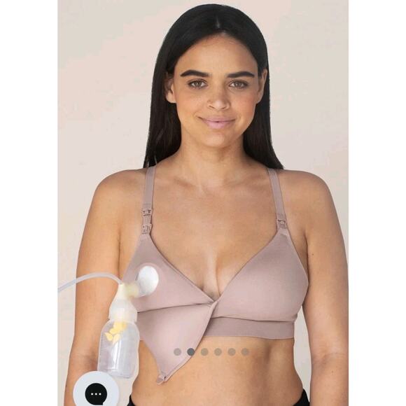 Kindred Bravely Sublime Hands Free Pumping Nursing Bra Size XL Lilac Stone - Picture 2 of 13